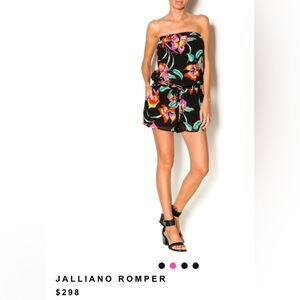 NEW JOIE JALLIANO ROMPER. SIZE L. Multicolor. Black yellow green pink orng $298